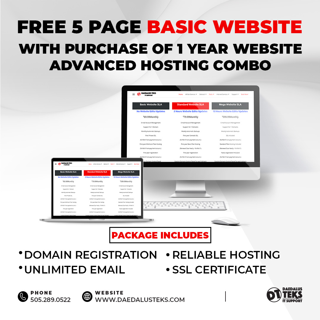 Free Website w/Hosting Purchase