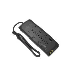 Utilitech 12-Outlet 2-USB Ports Black Power Strip 15745043