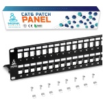 MONK CABLES | CAT6 Patch Panel | Inline | 48 Port (Blank) 71dz77t8mcl__sl1500_