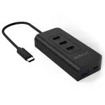 dodocool USB-C to SuperSpeed 4-Port USB 3.0 Hub with USB Type-C Input Charging Port Power Delivery dc27b-1-0cc4-apdv_1